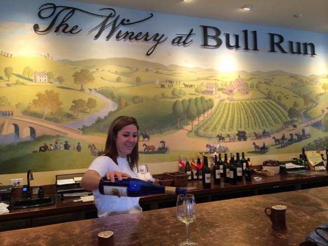 The Winery at Bull Run tasting bar