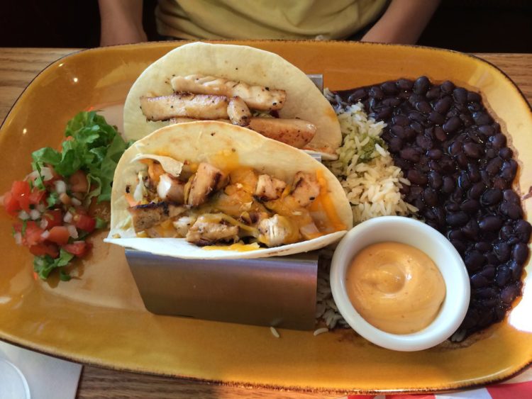 Chicken tacos at Austin Grill