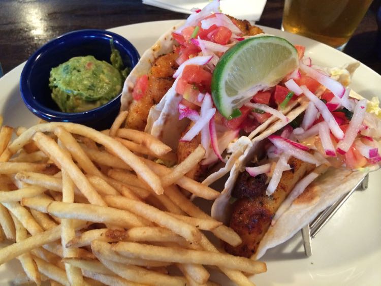 Fords Fish Shack fish tacos and guacamole