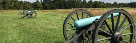 Manassas National Battlefield and The Winery at Bull Run Cannons on the Manassas Battlefield