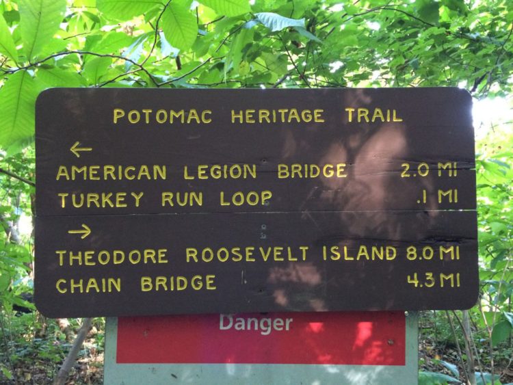 otomac Heritage Trail  sign Turkey Run Park