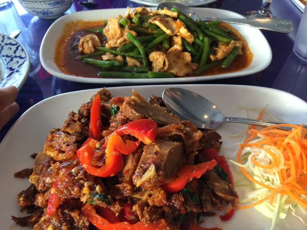 Crispy Duck and Pad Prik King at Thai Luang