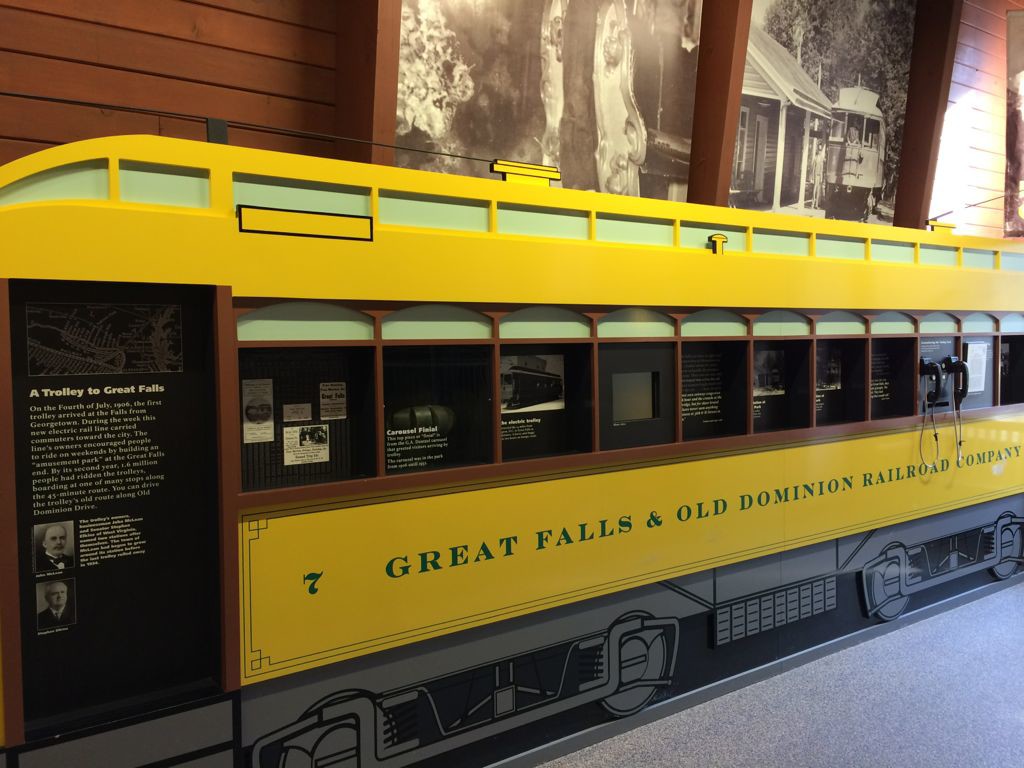 Great Falls Visitor Center trolley display