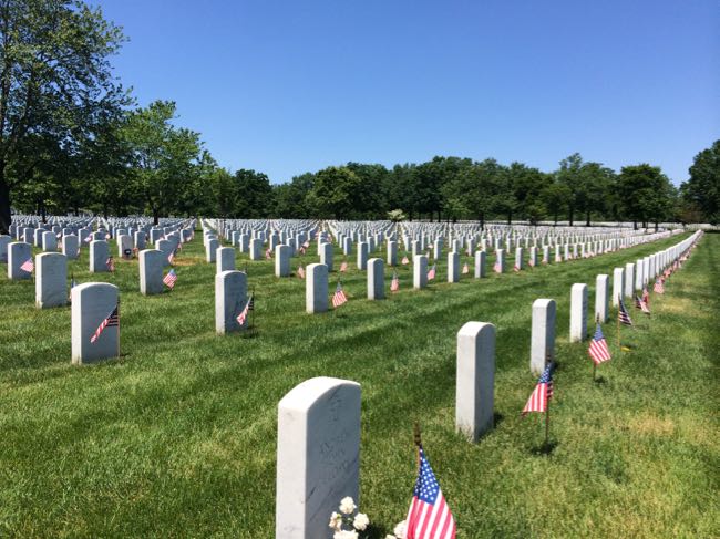 Flags In during Memorial Day Weekend at Arlington National Cemetery