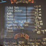 Monks BBQ menu