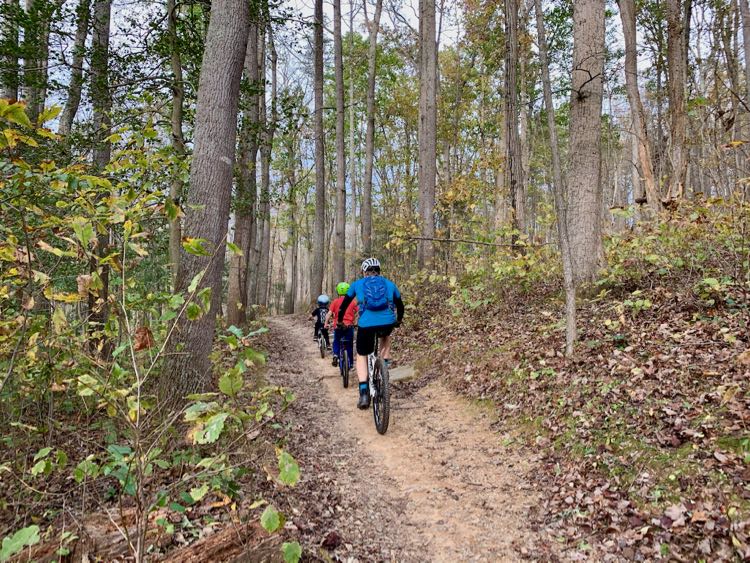 Biking at Lake Fairfax Park