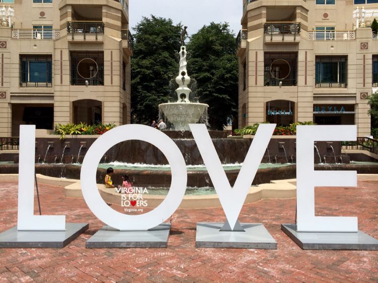 LOVE at Reston Town Center Virginia