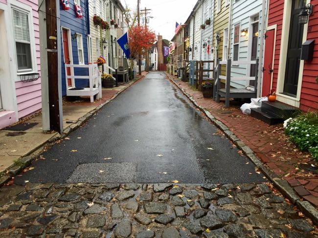 Pinkney St cobblestones Annapolis