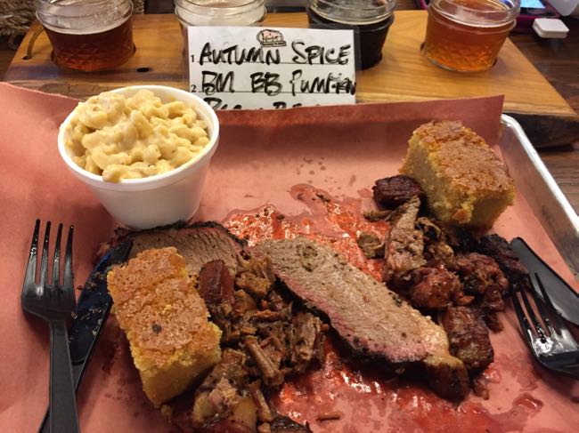 Brisket and brews Monks BBQ