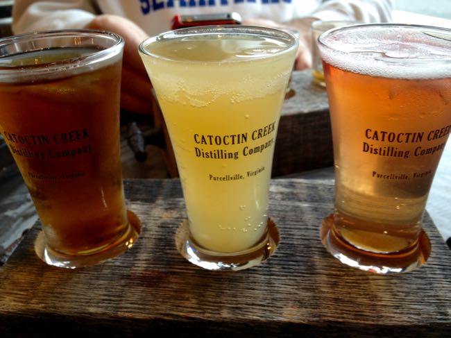 Catoctin Creek tasting flight