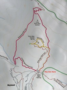 Stony Man trail map Shenandoah