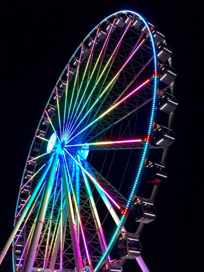 Capital Wheel at night National Harbor