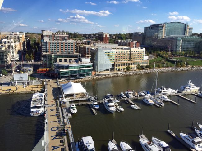 Capital Wheel view of National Harbor