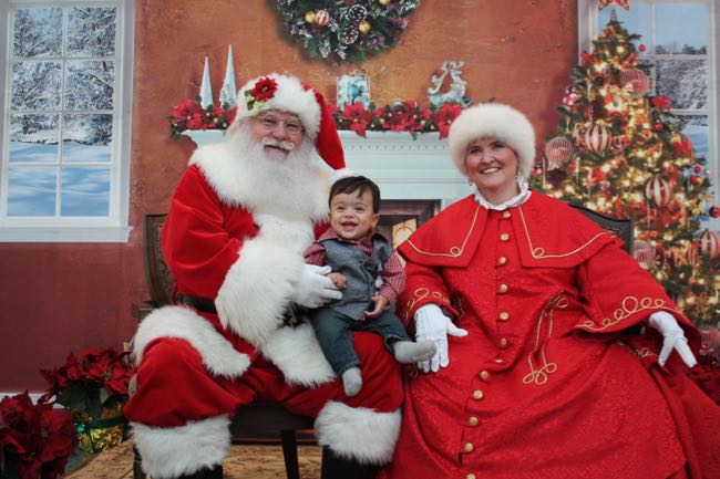 Santa and Mrs Claus Marine Corps Museum, one of 12 holiday favorites from Northern Virginia experts that honor the season with festive parades, unique celebrations, light displays, and visits with Santa. photo: Museum of the Marine Corps