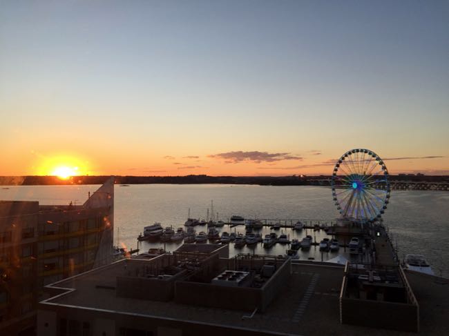 Sunset from our AC Hotel National Harbor room