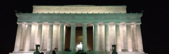 5 Fun DC Area Places to Visit on Christmas Day Lincoln Memorial at night, DC