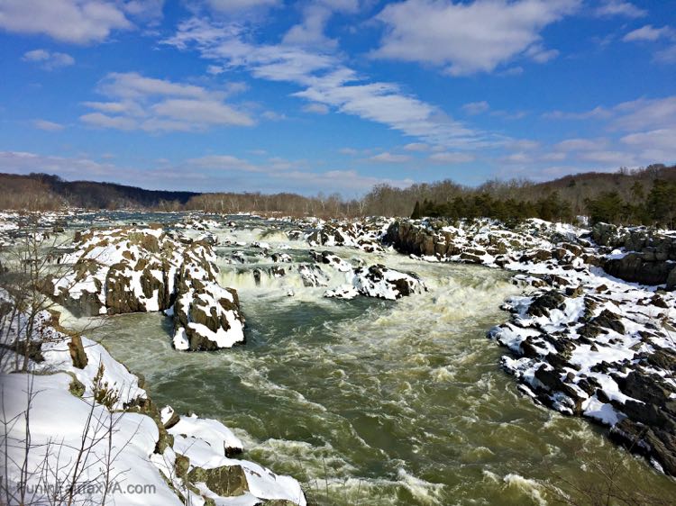 Great Falls of the Potomac from Overlook 2 Virginia side in January 2016