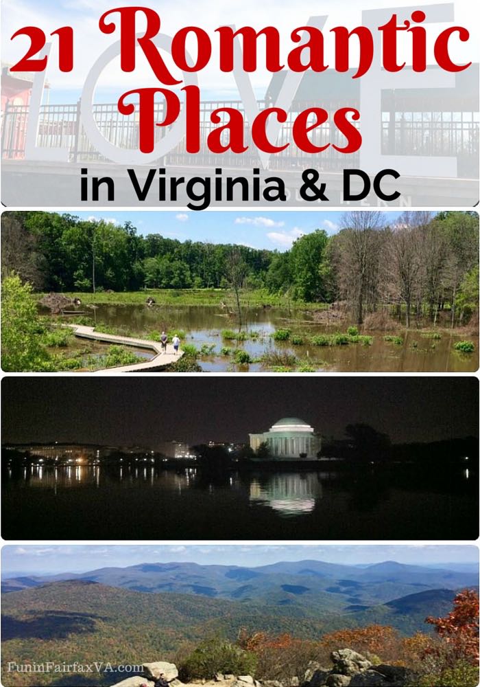 These 21 romantic places in Virginia and Washington DC never require a reservation, and they offer unique ways to spend time with your love all year long.