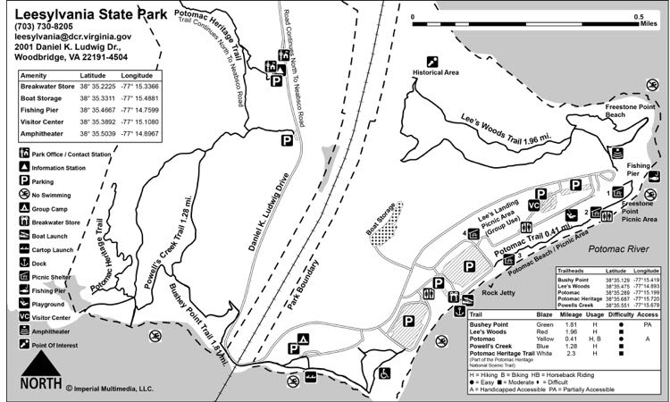 Leesylvania State Park trail map