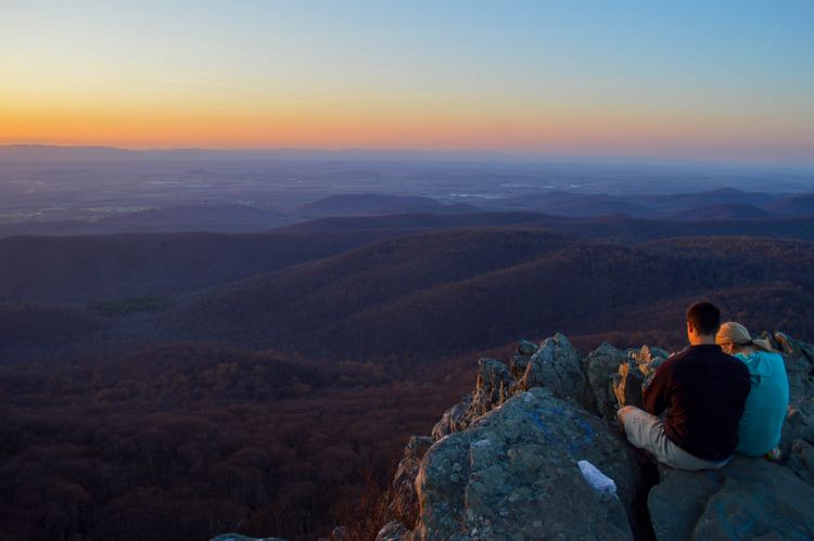 Humpback Rocks is a favorite spot to enjoy a sunset in Northern Virginia, photo by Katherine McCool