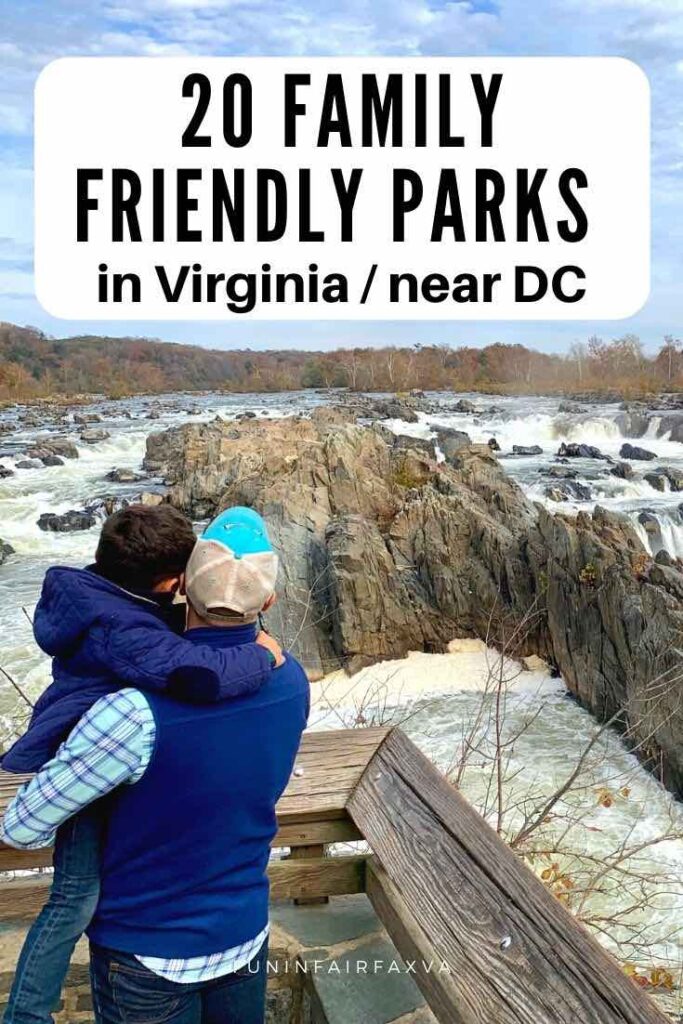 21 family-friendly parks in Virginia for fun things to do with kids near Washington DC.