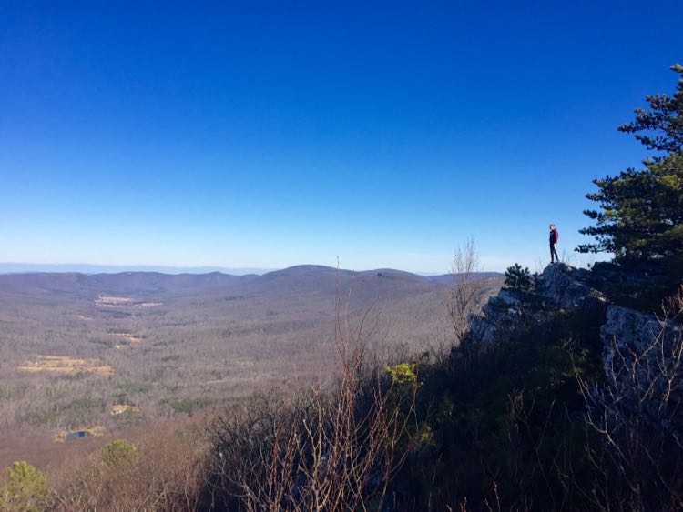 Enjoying summit views Tibbet Knob hike