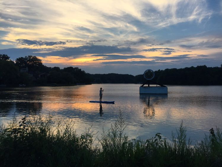 SUP sunset Lake Thoreau Reston