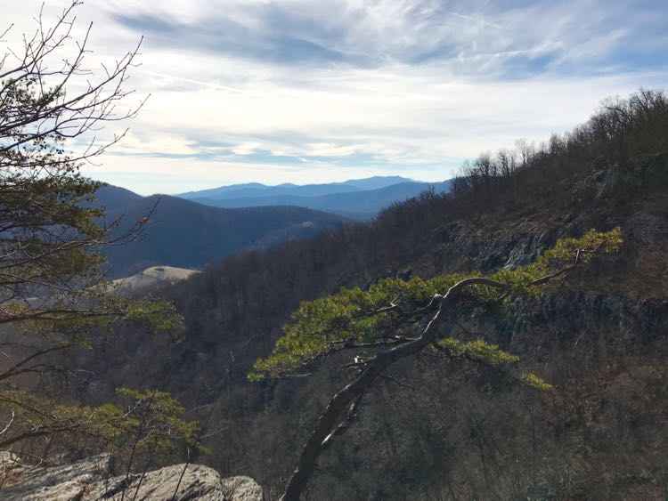 View from Big Devil Stairs hike Shenandoah Virginia