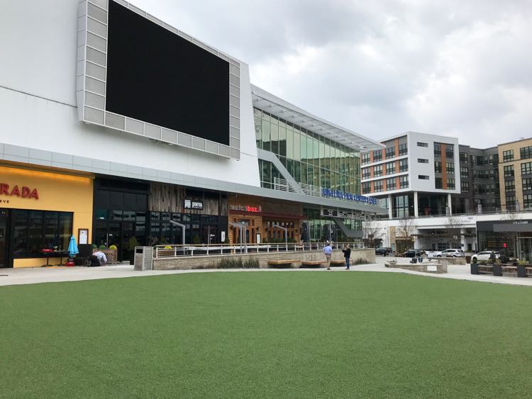 The Bid Screen at Strawberry Park Shows Outdoor Movies at Mosaic District VA