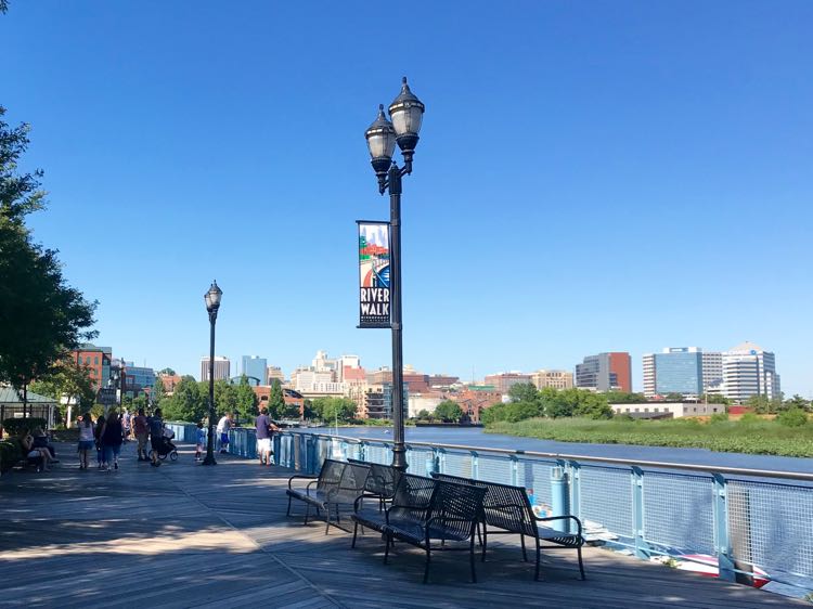 The Wilmington Delaware Riverfront is lined with restaurants and family-friendly activities.