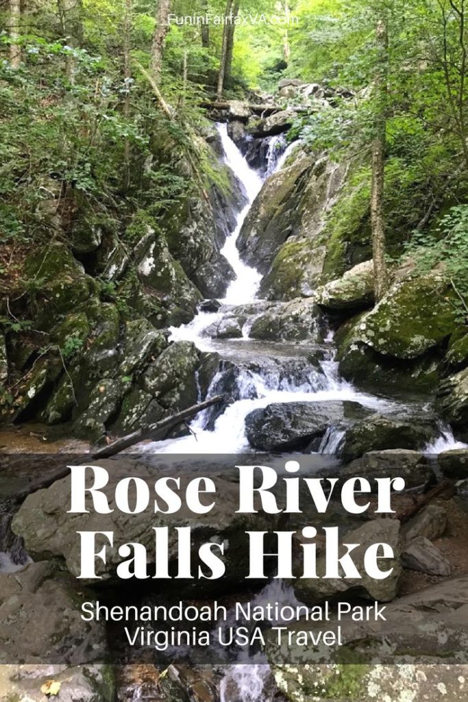 The Rose River Loop Hike is one of the most scenic waterfall hikes in Shenandoah National Park Virginia, following waterfalls and cascades on a wooded 4-mile trail.