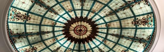Historic Hotels in Virginia and the Mid-Atlantic US Offer Luxury and Charm Rotunda Lobby stained glass ceiling at the Jefferson Hotel Richmond VA