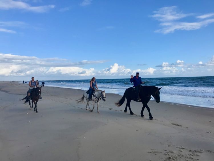 Outer Banks Things to Do: Easy Adventures on the NC Coast Beach horseback ride on the Outer Banks with Equine Adventures