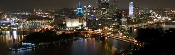 Tasty Places to Eat and Fun Things to Do in Pittsburgh PA Pittsburgh PA night skyline from the Duquesne Incline