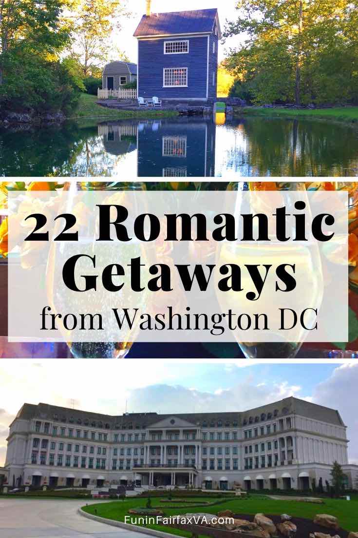 22 fabulous romantic getaways from Washington DC, including charming country inns and luxurious city lodging. that will spark the flames of love