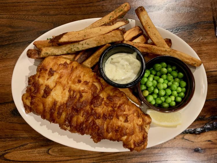 Hawk and Griffin pub fish and chips in Vienna Virginia