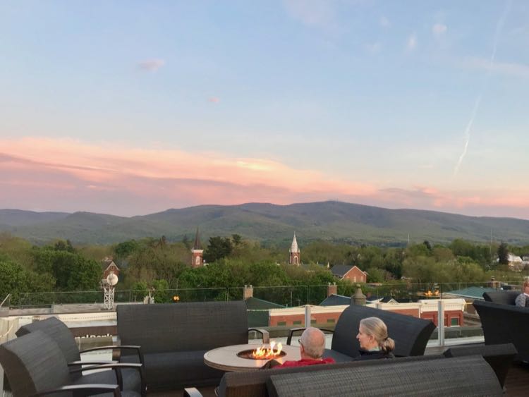 Bolling Wilson Hotel rooftop sunset Wytheville VA