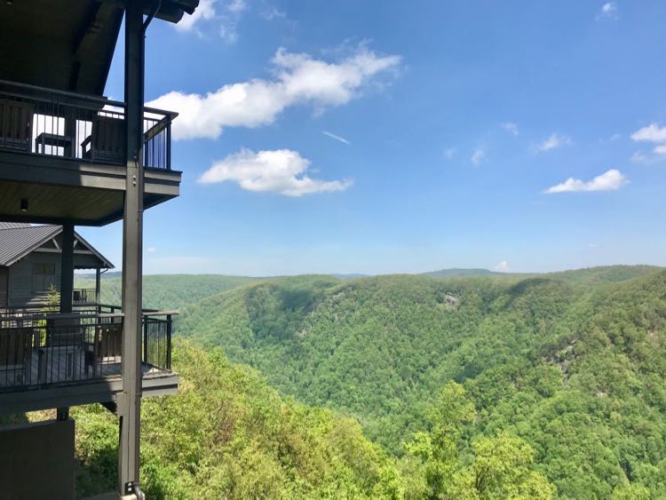 The Pinnacle Cottages at Primland Resort hang at the edge of the Dan Gorge