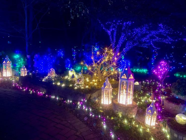 Lumières de jardin féeriques aux jardins de Meadowlark