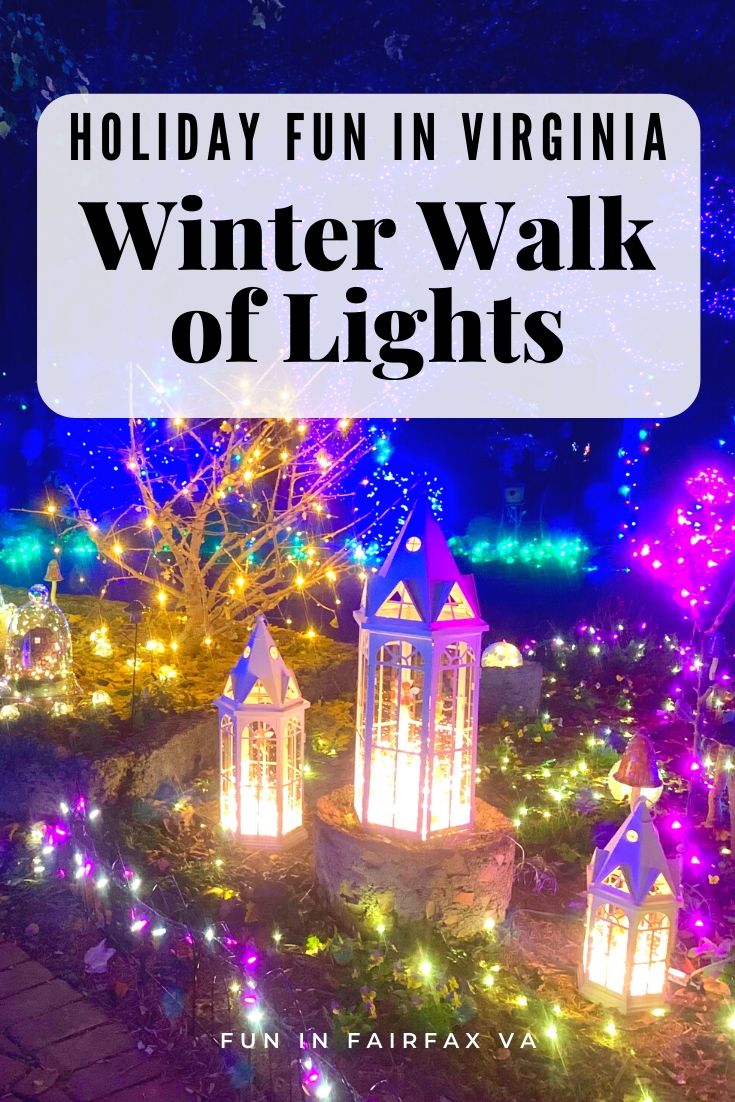 Winter Walk of Lights est un magnifique spectacle de lumières de vacances dans le nord de la Virginie, près de Washington DC