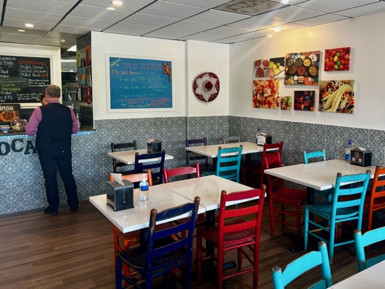 Interior of Taco Zocalo in Reston Virginia.