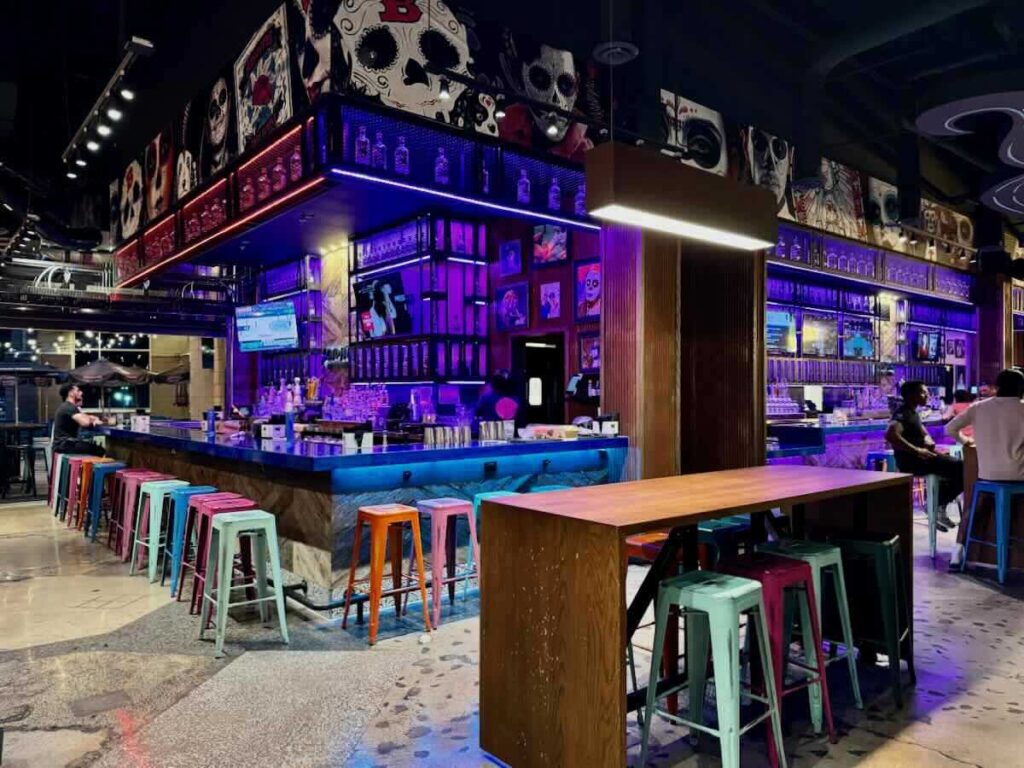 Colorful Bar at Banditos Fairfax Tacos and Tequila