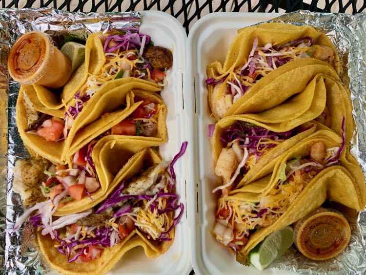 Taco Zocalo shrimp and fish tacos in Northern Virginia