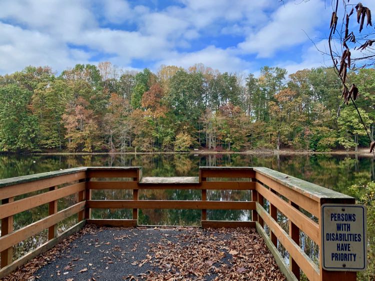 Accessible fishing platform at Burke Lake