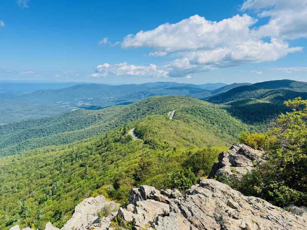 Beautiful View from Little Stony Man Mountain in Shenandoah National Park