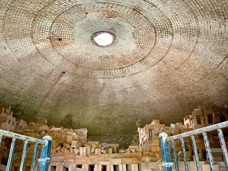 Beehive Brick Kiln ceiling