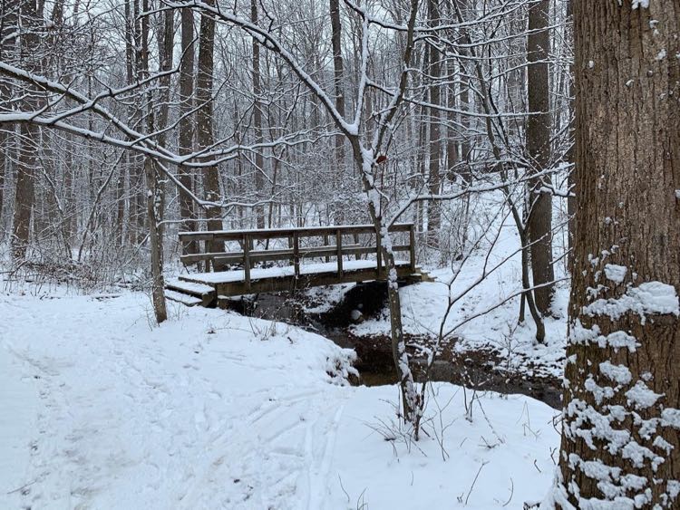 Snowy Reston bridge