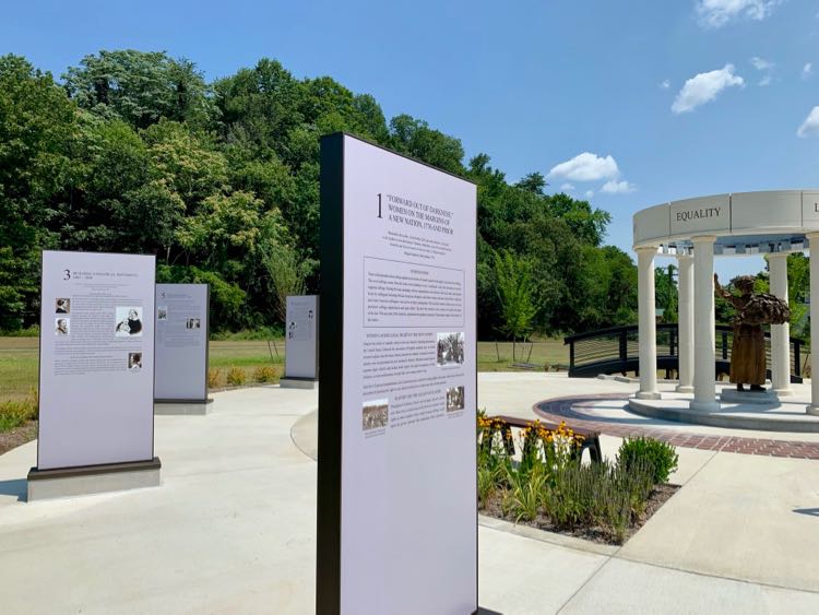 Turning Point Suffragist Memorial displays