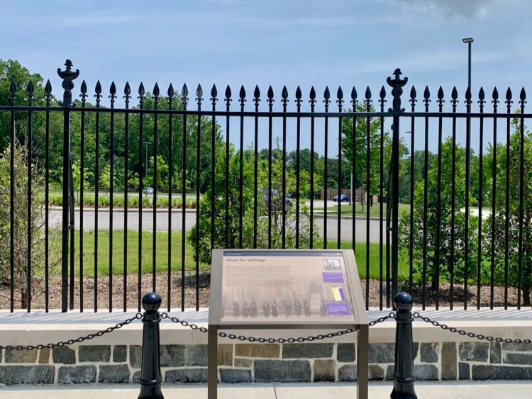 White House fence Turning Point Suffragist Memorial Virginia