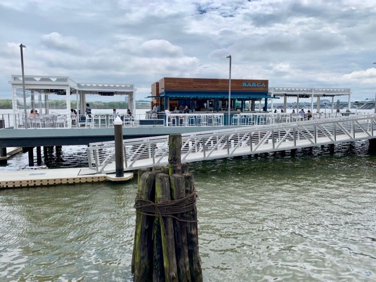 Barca waterfront outdoor dining on a pier in Old Town Alexandria VA